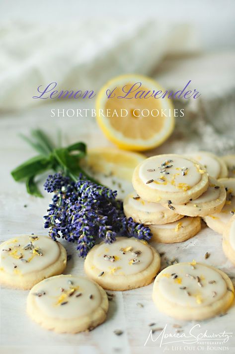 LEMON AND LAVENDER SHORTBREAD COOKIES Lavender Biscuits, Lemon Lavender Cookies, Lavender Scones, Lavender Shortbread Cookies, Shortbread Cookies Recipe, Lavender Shortbread, Lavender Cookies, Lemon Shortbread Cookies, Lavender Recipes