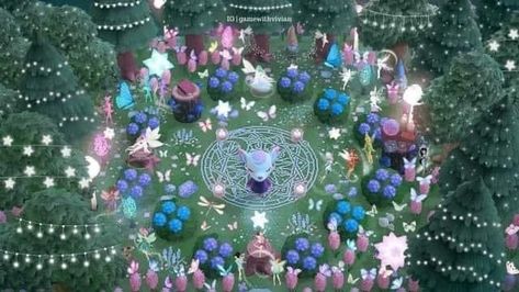 Fairy Core Campsite Acnh, Fairy Core Acnh Ideas, Acnh Mystical Designs, Acnh Fairy Island Ideas, Acnh Island Inspo Fairycore, Acnh Fairy Circle Code, Animal Crossing Island Inspiration Fairy, Animal Crossing Fairycore Codes, Acnh Paths Designs Fairy