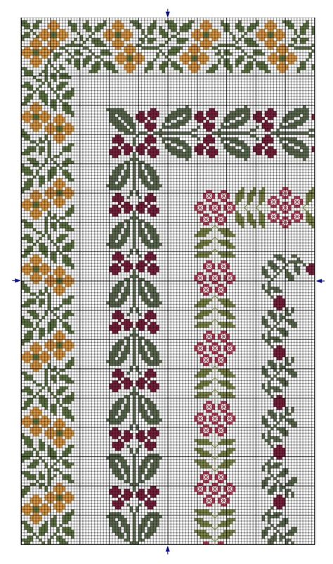 Cross Stitch Flower Border, Cross Stitch Border, Cross Stitch Borders Corner, Cross Stitch Boarders, Cross Stitch Sampler Patterns, Cross Stitch Border Pattern, Cross Stitch Geometric, Pola Kristik, Cross Stitch Patterns Flowers