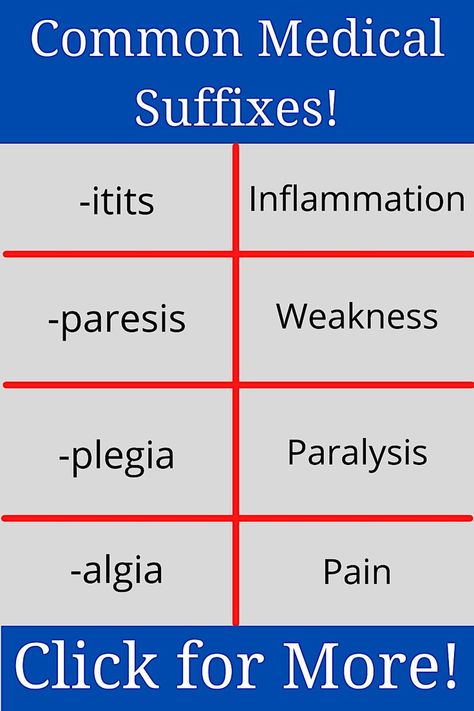 medical terminology suffixes, nursing study notes, cheat sheets, definitions, term flash cards for NCLEX, USMLE, and medical or healthcare students. Medical Suffixes, Nursing Study Notes, Medical Terminology Study, Medical Assistant Student, Medical Words, Nursing School Motivation, Basic Anatomy And Physiology, Nurse Study Notes, Nursing Student Tips