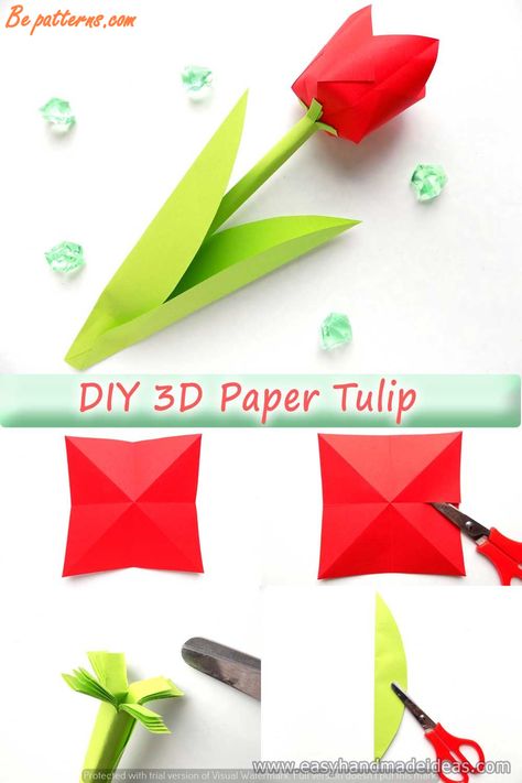 Paper Flowers For Kids, Octopus Crafts, Rose Crafts, Easy Paper Flowers, Paper Wall Hanging, Tutorial Ideas, Paper Flower Crafts, Wall Hanging Crafts, How To Make Paper Flowers