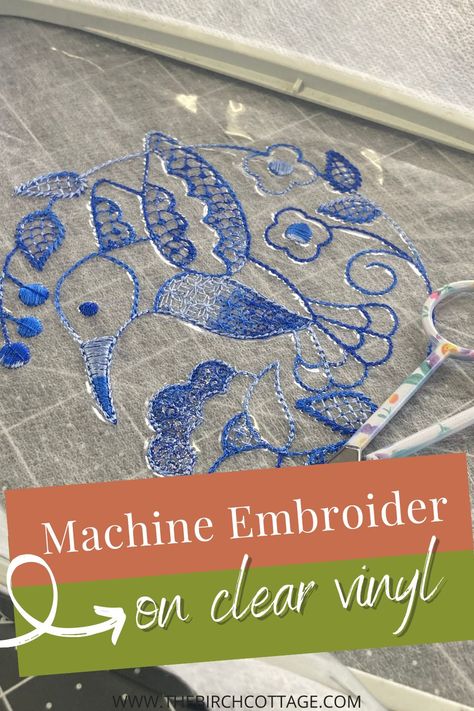 Learn how to embroider on clear vinyl to create these adorable suncatchers! Embroidering Machine, Machine Embroidery Tutorials, Embroidery Tips, Machine Embroidery Projects, Faux Stained Glass, Designs Patterns, Vinyl Fabric, Embroidery Library, Embroidery Ideas