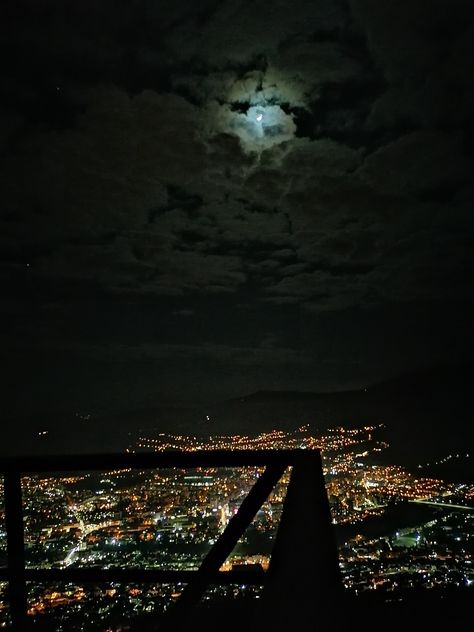 Under The Moonlight, Look At The Sky, Night Aesthetic, City Lights, Looking Up, Balcony, Moon, Lighting