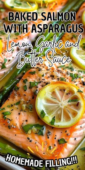 Let me introduce you to Baked Salmon with Asparagus, Lemon, Garlic, and Butter Sauce. This dish is a beautiful symphony of flavors, combining the rich, tender salmon with crisp asparagus,… Salmon And Asparagus Baked, Garlic Lemon Butter Sauce, Delicious Salmon Recipes, Foil Packs, Lunch Meat Recipes, Easy Brunch Recipes, Recipes Low Carb, Salmon And Asparagus, Lemon Butter Sauce