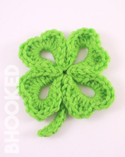 Four Leaf Clover Crochet Pattern, 4 Leaf Clover Crochet, Crochet Four Leaf Clover Free Pattern, Shamrock Crochet Pattern Free, Crochet Clover Free Pattern, Crochet Shamrock Free Pattern, Crochet Four Leaf Clover, Crochet Shamrock, Crochet Applique Patterns Free