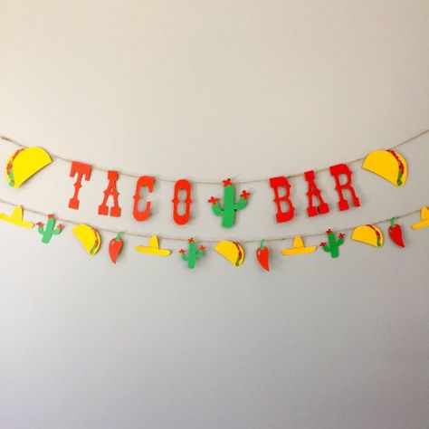 Tacobar Party, Dragons Love Tacos Party, Cactus Banner, Taco Birthday, Taco Bar Party, Bar Banner, Taco Twosday, Dragons Love Tacos, Fiesta Birthday Party