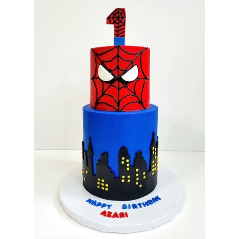 Spiderman Fondant Cake, Spider Man Cake Ideas, Man Cake Ideas, Cake Spiderman, Man Cakes, Spider Man Cake, Spiderman Birthday Cake, Cake With Fondant, Man Cake