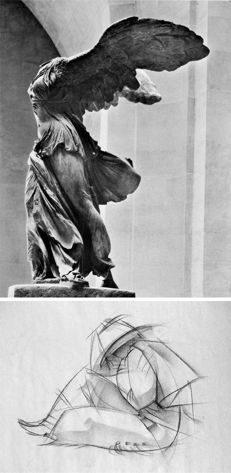 Nike Sculpture Tattoo, Nike Of Samothrace Drawing, Nike Statue Tattoo, Nike Of Samothrace Tattoo, Samothrace Tattoo, Gestural Drawing, Nike Tattoo, Greece Tattoo, Nike Of Samothrace