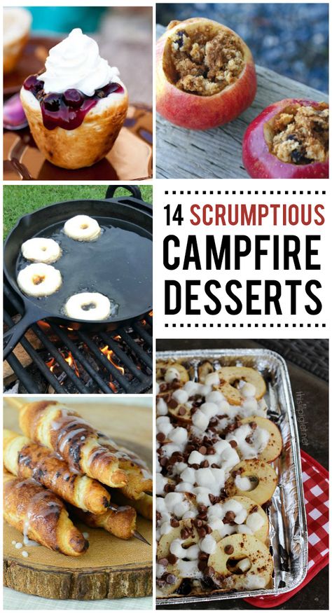 Bonfire Recipes, Bonfire Treats, Campfire Dessert, Camping Ideas For Couples, Camping Dessert Recipes, Campfire Desserts, Backyard Bonfire, Camping Desserts, Camping Breakfast