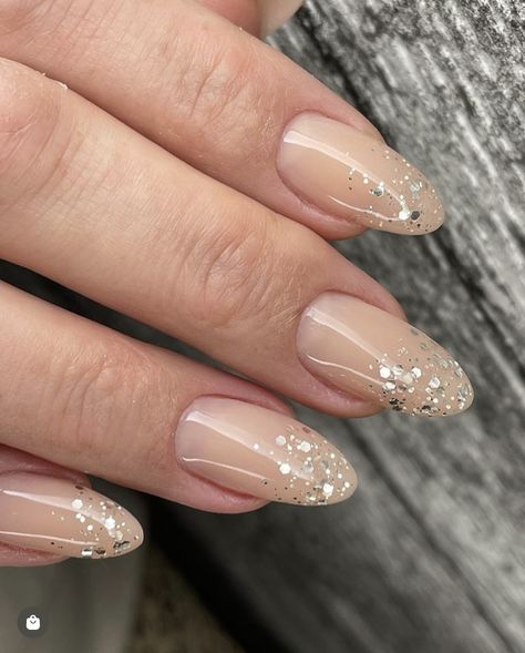 Natural Wedding Nails, Neutral Nail Designs, Engagement Nails, Natural Nail Designs, Natural Nail Art, Manicure Nail Designs, London Nails, Wedding Nails For Bride, Silver Top