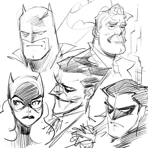 Superhero Mask Drawing Reference, Dc Comics Art Drawings, Gleb Melnikov, Comic Art Sketch, Some Sketches, Batman Artwork, 캐릭터 드로잉, Batman Family, Batman Art