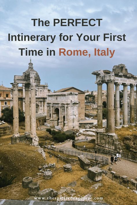 Rome Three Day Itinerary for the Perfect First Time in Italy 3 Days In Rome, Rome Itinerary, Best Of Italy, Trevi Fountain, Rome Travel, Ancient Rome, Rome Italy, Long Weekend, International Travel