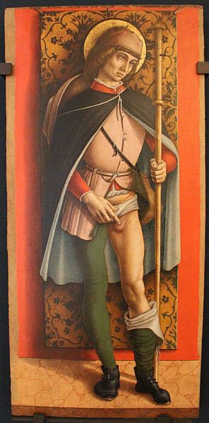 Middle Ages Costume, Carlo Crivelli, 15th Century Clothing, Medieval Cloak, San Rocco, Medieval Gothic, Medieval Period, Century Clothing, Medieval Clothing