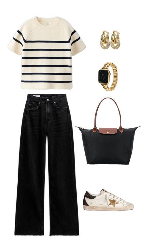 #teacherfashion #teacher #fashion #aesthetic #campus #highschool #student #girl #women #stripe #zara #goldengoose Aesthetic Teacher, Highschool Student, Teacher Fashion, Teacher Wardrobe, Student Girl, Teacher Outfit, Teacher Style, Fashion Aesthetic, Daily Outfits