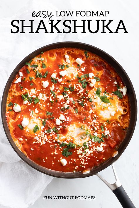 Vegetarian Skillet, Easy Low Fodmap, Italian Seasoning Recipe, Fodmap Lunch, Fodmap Meal Plan, Low Fodmap Diet Recipes, Shakshuka Recipes, Fodmap Diet Recipes, Spicy Tomato Sauce