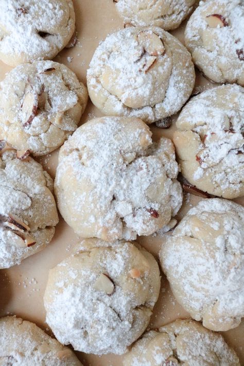 Almond Croissant Cookies - The Batter Thickens Almond Crossaint, Almond Croissant Cookies, Croissant Cookie, Types Of Families, Lemon Sugar Cookies, Shortbread Bars, Almond Croissant, Kinds Of Cookies, Cookie Dough Balls