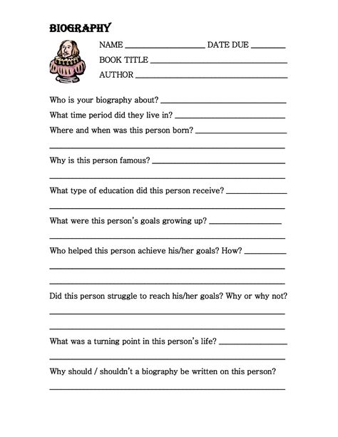 Grade 6 Book Report Template (2) - TEMPLATES EXAMPLE | TEMPLATES EXAMPLE Book Report Template 5th Grade, History Report Template, 6th Grade Book Report Template, Free Book Report Template, Book Report Template Middle School, Creating Curriculum, Biography Report Template, Autobiography Template, Biography Book Report Template