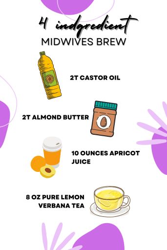 midwives brew ingredients Midwives Brew Recipe, Midwives Brew, Castor Oil Uses, 40 Weeks Pregnant, I Decree And Declare, Decree And Declare, Induce Labor, Newborn Hacks, Deep Breathing Exercises