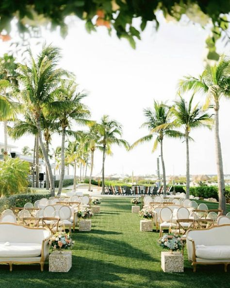 Florida Keys Wedding Decor, Key West Beach Wedding, Floral Arbor, Wedding Ceremony Chairs, Tropical Wedding Decor, Florida Keys Wedding, Dream Beach Wedding, Foto Wedding, Ceremony Chairs