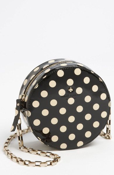 Kate Spade Normandy Park Dot Crossbody Bag Bra Shopping, Polka Dot Bags, Kate Spade Outlet, Patent Leather Bag, Chanel Spring, Perfect Bra, Round Bag, Bra Shop, Cute Bags