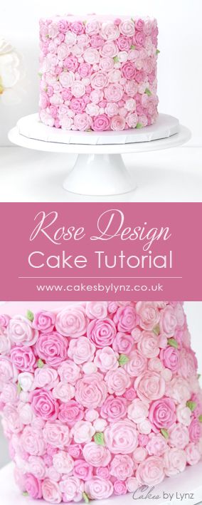 Rose covered floral fondant cake texture Rose Flower Birthday Cake, Cake Decorating Molds, Fondant On Cake, Rose Covered Cake, Pink Floral Cake Birthday, Rose Cake Decorating, Rose Cake Tutorial, Floral Cake Birthday, Rose Cake Design