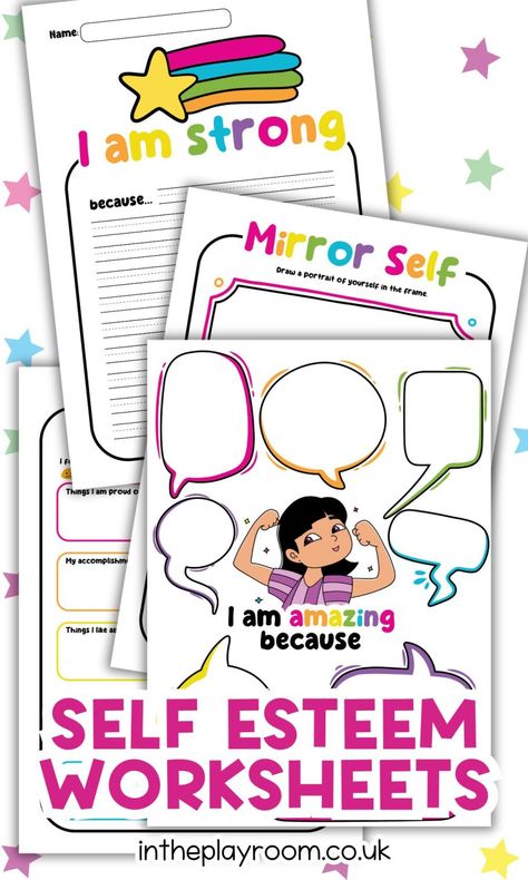 Free Printable Self Esteem Worksheet Activities for Kids Worksheet Activities For Kids, February Activities For Kids, Self Esteem Activities For Kids, Teaching Games, Social Emotional Learning Lessons, Self Esteem Worksheets, School Age Activities, Self Esteem Activities, February Activity