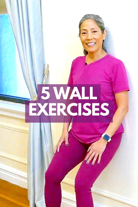 There’s no equipment necessary for this week's strength building workout! In this video we will show you 5 exercises that strengthen your full body just using your wall! With this gentle exercise you will build muscle in your arms, shoulders, back, core, and legs. Tap the link to begin! #athomefitness #seniorfitness #beginnerfitness #strength #strengthtraining #wallworkout #gentleexercise #homeworkout #fitspo #yes2next Wall Pilates For Seniors Free, Wall Pilates Workout For Seniors, Standing Wall Exercises For Stomach, Wall Exercises For Stomach Beginners, Wall Exercises For Arms, Wall Exercises For Seniors, Wall Pilates Exercises For Seniors, Standing Wall Exercises, Wall Yoga For Seniors