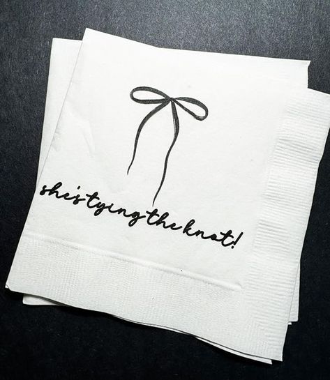 Amazon.com: Generic She's Tying the Knot Bridal Shower Black Bow Bridal Shower Black Bachelorette - Dinner Napkins Set of 25, White : Home & Kitchen Black Bachelorette, White Bachelorette, Shower Black, Tie The Knot Wedding, Bridal Shower Inspo, Bridal Shower Planning, White Bridal Shower, Bachelorette Party Planning, Bachelorette Themes