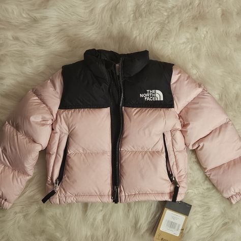 Brand New, Never Worn, With Tags, The North Face 96 Nuptse Kid's Cameo Pink Jacket Light Pink Puffer Jacket Outfit, North Face Puffer Jacket Aesthetic, Pink Puffer Jacket Outfit, Puffer Jacket Aesthetic, Birthday Mail, Ski Fits, Pink North Face Jacket, Coquette Clothes, Dream Wishlist