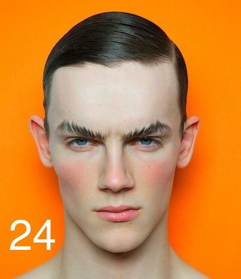 From #meds100heads Makeup Runway, Runway Hair, Hairstyling Products, 얼굴 그리기, Editorial Hair, Runway Makeup, Mens Editorial, Male Makeup, Glamour Makeup