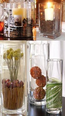 Everyday Clever: Vase Fillers-- A Helpful Reference Vase Filler Ideas, Filler Ideas, Different Pictures, Furniture Trends, Vase Fillers, Candle Vase, Vase Centerpieces, My Posts, Décor Diy