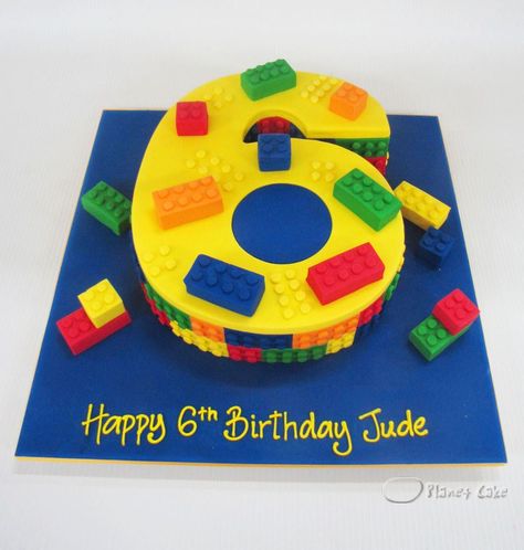 Lego birthday cake just need to do a 7 :D Pictures Of Cakes, Pear And Almond Cake, Number Birthday Cakes, Lego Birthday Cake, Chocolate Hazelnut Cake, 6th Birthday Cakes, 6 Birthday, Happy 6th Birthday, Hazelnut Cake