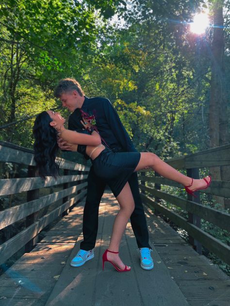 Sadie’s Dance Pictures, Homecoming Dance Photo Ideas, Couple Hoco Pic Ideas Funny, School Dance Poses Couple, Formal Dance Photo Ideas, Homecoming Dance Picture Ideas, School Dance Couple Pictures, Highschool Dance Pictures, High School Dance Poses