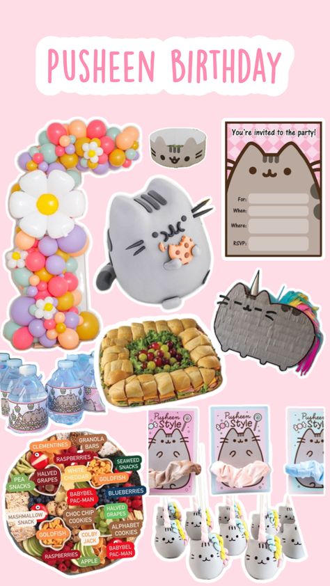 Birthday party decor, food, and favors all inspired and themed around Pusheen 🩷 Pusheen Birthday Party, Pusheen Birthday, Cute Baking, Birthday Party Decor, 11th Birthday, Themed Birthday Party, Girls Birthday, Pusheen, 7th Birthday