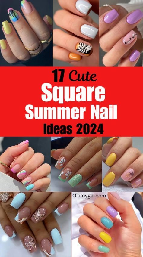 #nailsfashion#beautiful nails#nailsofinstagram #manicure #nailsoftheday #gelnails #beauty #nailsart #nail #naildesign #nailsdesign #nailtech #acrylicnails #nailsnailsnails #nailsonfleek #nailstagram #u #naildesigns #instanails #nailartist #nailstyle #nailinspo #nailpolish #inspire #gelpolish #nailswag #love #unhas #glitternails #longnails Square Summer Nails 2024, Summer Nails 2024 Trends Square, Bright Color Nails, Long Nail Shapes, Summer Square Nails, Square Summer Nails, Cut Dog Nails, Coral Nails With Design, Long Nail Art