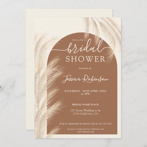 Spring Wedding Themes, Grass Watercolor, Watercolor Bridal Shower Invitations, Boho Bridal Shower Invitations, Bohemian Bridal Shower, Bohemian Wedding Ideas, Summer Party Invitations, Bridal Shower Inspo, Boho Desert