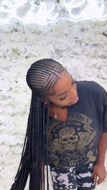 Black Scalp Braids Hairstyles, Cornrow Front Braids, Design Cornrows Braids For Black Women, 20 Straight Back Braids, Braids That Hide Edges, Knee Length Feed In Braids, Fulani Braids With Front Braids, Protective Hairstyles Braids Cornrows Updo, Freestyle Scalp Braids