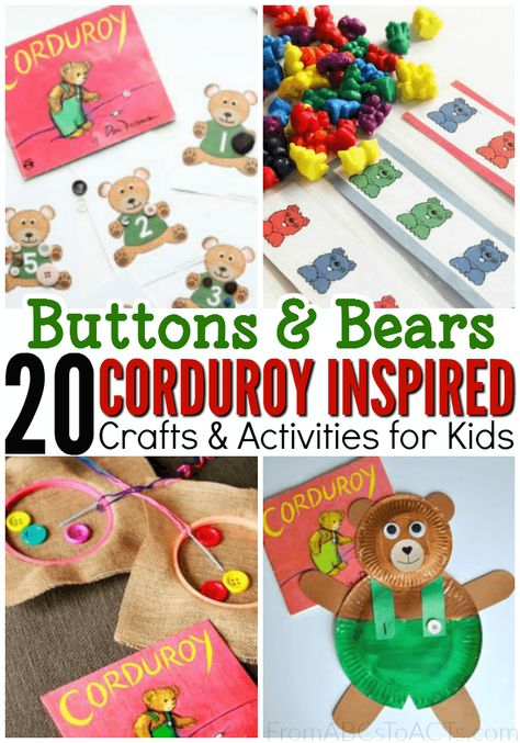 Corduroy Activities, Corduroy Book, Bear Activities, Corduroy Bear, Childrens Books Activities, Clothing Themes, Crafts And Activities For Kids, Awesome Crafts, Bear Crafts