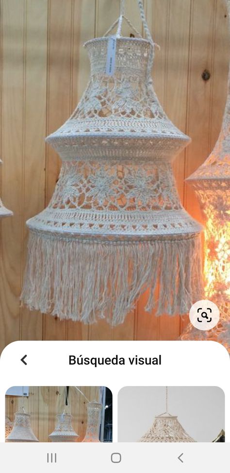 Crochet Lanterns, Crafty Ideas, Lamp Shade, Lanterns, Macrame, Lamps, Crochet, Pins, Home Decor