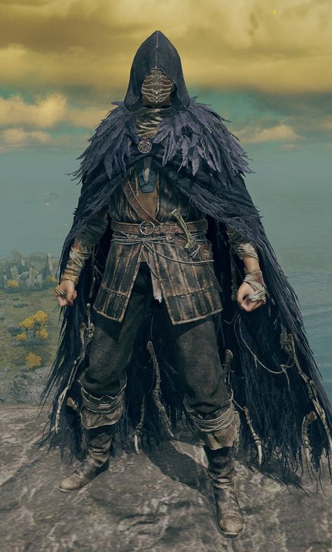 Elden Ring Elden Ring Armor Sets, Elden Ring Fashion, Elden Ring Armor, Elden Bling, Raven Coat, Elden Ring Cosplay, Predator Armor, D D Rogue, Fantasy Ocs