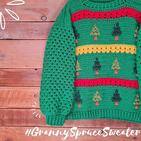 I made a small one, because matching at Christmas is fun. Kid's Granny Spruce Sweater pattern will be ready for testing next week 👀 . . . #crochetersofinstagram #manateesquares #grannysprucesweater #crochetgram #christmascrochet #christmassweaterpattern #christmassweater #christmascrochetpattern #cosycrochet #bobblestitch #moderncrochet #matchingcrochet Granny Square Christmas Sweater, Crochet Christmas Sweater Pattern Free, Crochet Ugly Christmas Sweater Pattern, Crochet Christmas Sweater Pattern, Crochet Ugly Christmas Sweater, Christmas Sweater Crochet Pattern, Crochet Christmas Sweater, Granny Square Christmas, Ugly Christmas Sweater Pattern