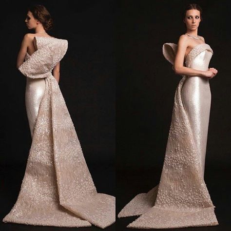 Evening Party Dress Classy, Indian Wedding Dress Traditional, Krikor Jabotian, Best Formal Dresses, Party Dress Classy, Dress Traditional, Simple Gowns, Classy Wedding Dress, Draping Fashion