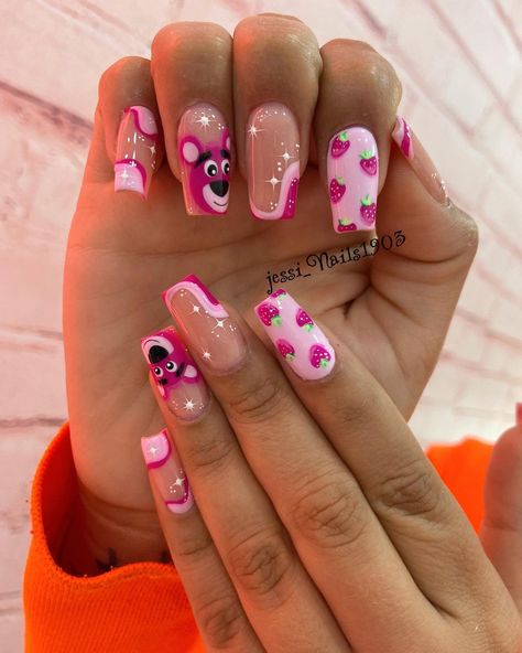 Floral Nails 2023, Inside Out Nails, 90s Cartoon Nails Acrylic, Pixar Nails, Summer Floral Nails, Summer Nails 2023 Color Trends, Nails 2023 Color Trends, Beach Nails Art, 2023 Color Trends