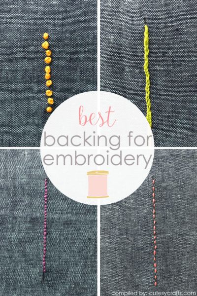 Backing Embroidery On Clothes, How To Protect The Back Of Embroidery On Clothes, How To Back Embroidery On Clothes, Backing For Embroidery, Embroidery Backing Fabric, How To Finish The Back Of Embroidery, Sweater Hand Embroidery, How To Make Embroidery Patches, Clothing Embroidery Diy Tutorials