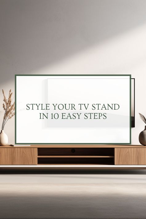 Transform your living area with our simple guide on styling your TV stand! Discover 10 easy steps to achieve a chic and contemporary look that complements your modern decor. From selecting the right display items to balancing aesthetics and function, we provide practical tips that will make your TV stand a standout feature in your living space. Elevate your home design with project ideas that fit every style and rediscover how to make your living room look effortlessly stylish without breaking the bank. Style A Tv Stand, Simple Tv Stand Ideas, Tv Stand Decor Living Room, Low Tv Stand, Simple Tv Stand, Modern Living Space, Black Tv Stand, Tv Stand Decor, Black Tv