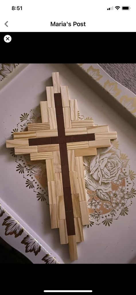 Tumbling Tower Block Cross, Dollar Tree Jenga Block Cross, Jenga Block Cross, Dollar Tree Cross, Jenga Block Crafts, Crosses Crafts, Jenga Crafts, Jess Crafts, Wooden Crosses Diy