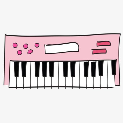 Piano Drawing Easy, Music Instruments Drawing, Piano Drawings, Keyboard Drawing, Cartoon Keyboard, Piano Clipart, Recycled Crafts Kids Projects, Piano Sticker, Piano Drawing