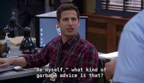 Sitcoms Quotes, Series Quotes, Senior Quotes, Movie Lines, Film Quotes, Tv Show Quotes, Tv Quotes, Brooklyn Nine Nine, A Desk