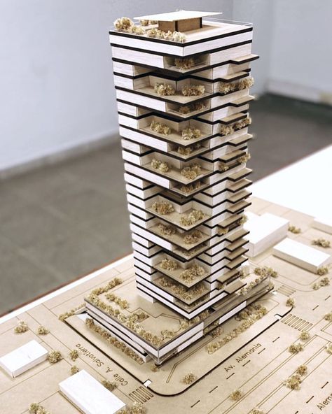 Architectural Model Rendering Scale Model Architecture, Architectural Model, Architecture Building Design, Apartment Architecture, Architecture Painting, Concept Architecture, Architecture Model, Amazing Architecture, Building Design