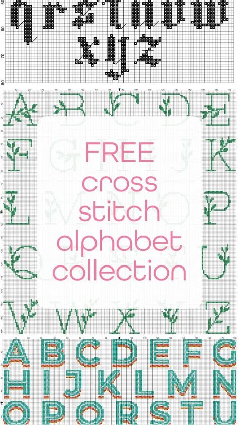 cross stitch alphabet collection (free) - Craft with Cartwright Free Cross Stitch Alphabet Fonts, Counted Cross Stitch Alphabet Patterns Free, Cross Stitching Letters, Xstitch Alphabet Free Pattern, Free Cross Stitch Letters, Alphabet Cross Stitch Pattern Free, Crosstitch Alphabet Fonts, Counted Cross Stitch Alphabet Patterns Free Printable, Cross Stitch Lettering Fonts